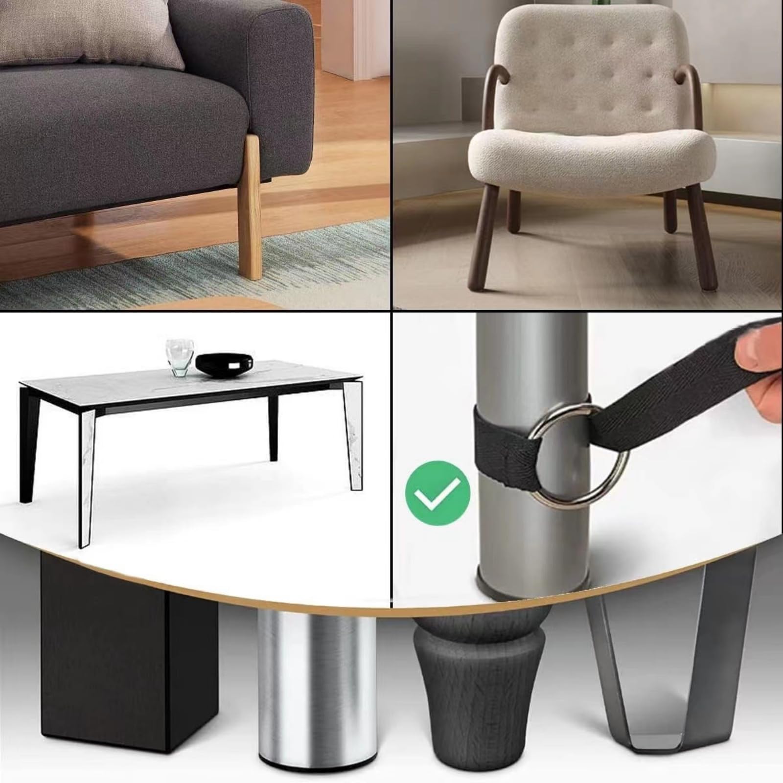 WOLWES Equipement de sport d'intérieur pour hommes et femmes B43 (4 pièces)