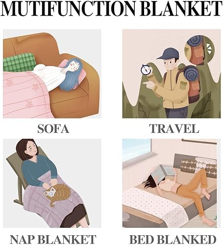Miniatura 7 de VBFOFBV Bedding Fleece Blanket, Decorative for Bedroom Sofa Floor, Afternoon Tea