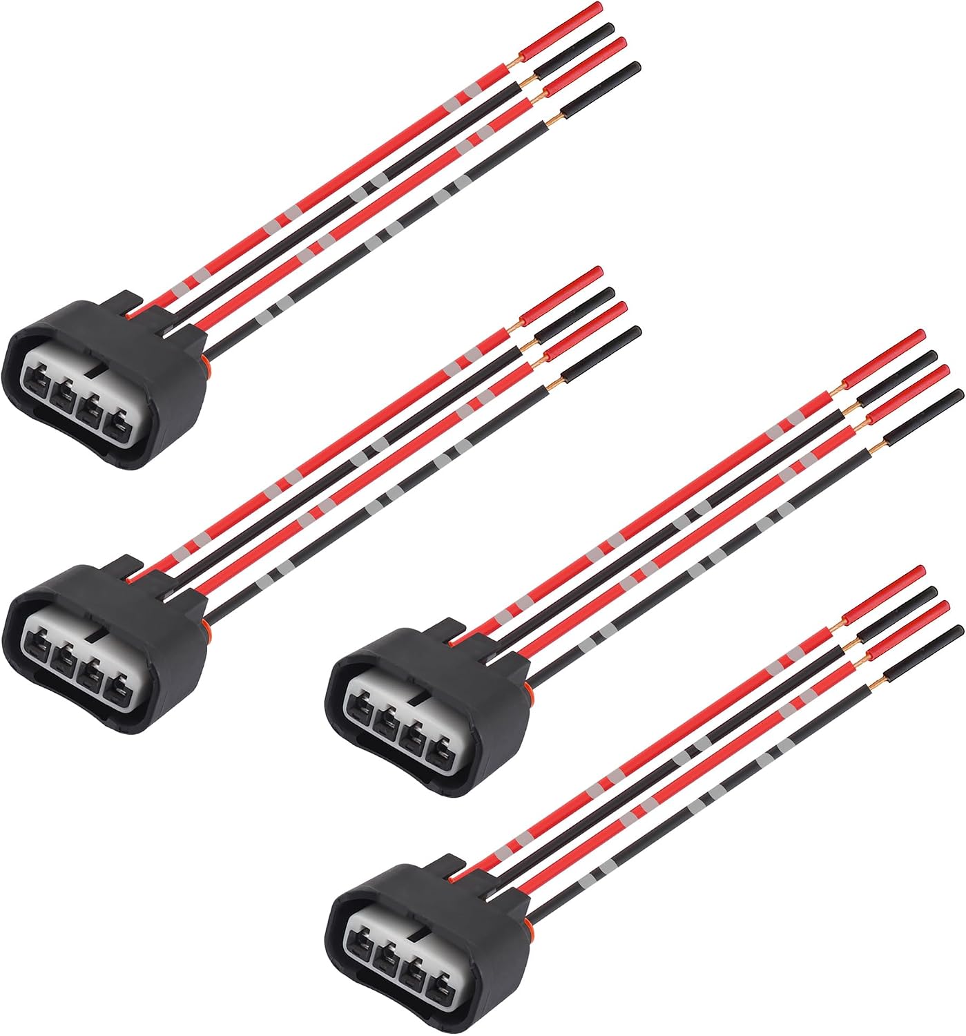 4PCS Ignition Coil Connector Plug OEM#90980-11885,4 Ports Ignition Coil Wire Harness Compatible with Toyota Lexus Scion Pontiac Chevrolet,Ignitions Coils Harness Car Accessories