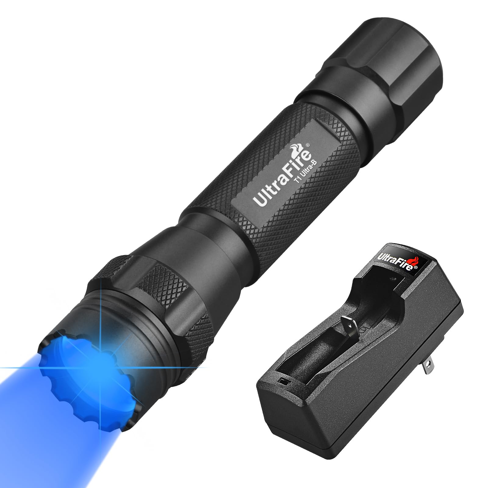 Amazon.co.jp: ULTRAFIRE ブルーライト懐中電灯、450-460nm シングル