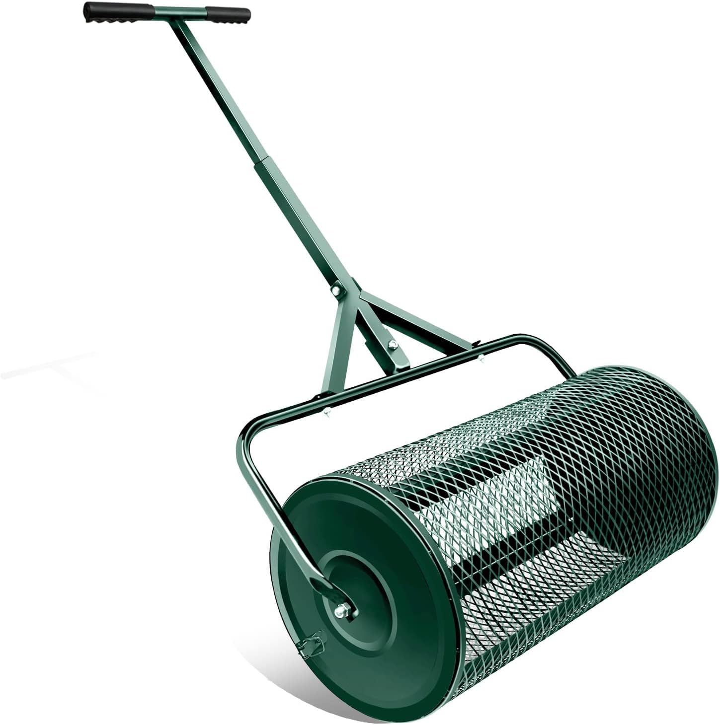 24 in Compost Moss Spreader for Lawn Garden Yard Manure Spreader Lawn Spreader Garden Spreader Yard Spreader Upgraded T Shaped Handle Durable Lightweight for Planting, Seeding