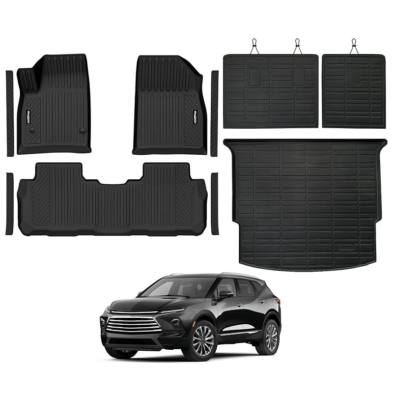 Tapetes automotivos em TPE para Chevrolet Blazer 2019–2026 a gasolina, kit interno e porta-malas Bingoliner