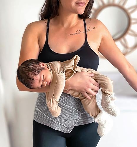 Miniatura 7 de Mamaway Banda de vientre posparto de bambú, faja para cuidado posnatal, cinturón de recuperación de cesárea, envoltura de vientre postoperatoria,