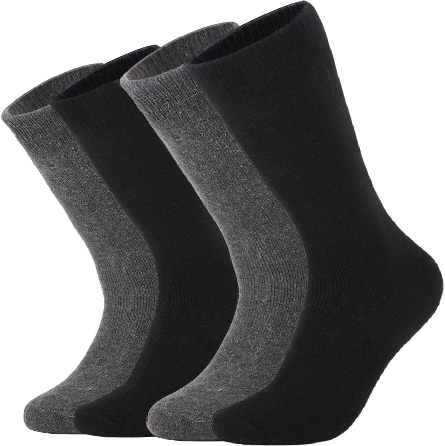 OXYSAIKO 4 Pairs Men Wool Socks,Thick Winter Warm Thermal Socks Hiking