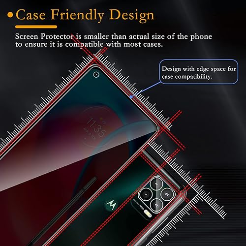 Miniatura 2 de Paquete de 2 + 2 protectores de pantalla de privacidad para Moto G Stylus 2021 con 2 paquetes de protectores de lente de cámara, dureza 9H,