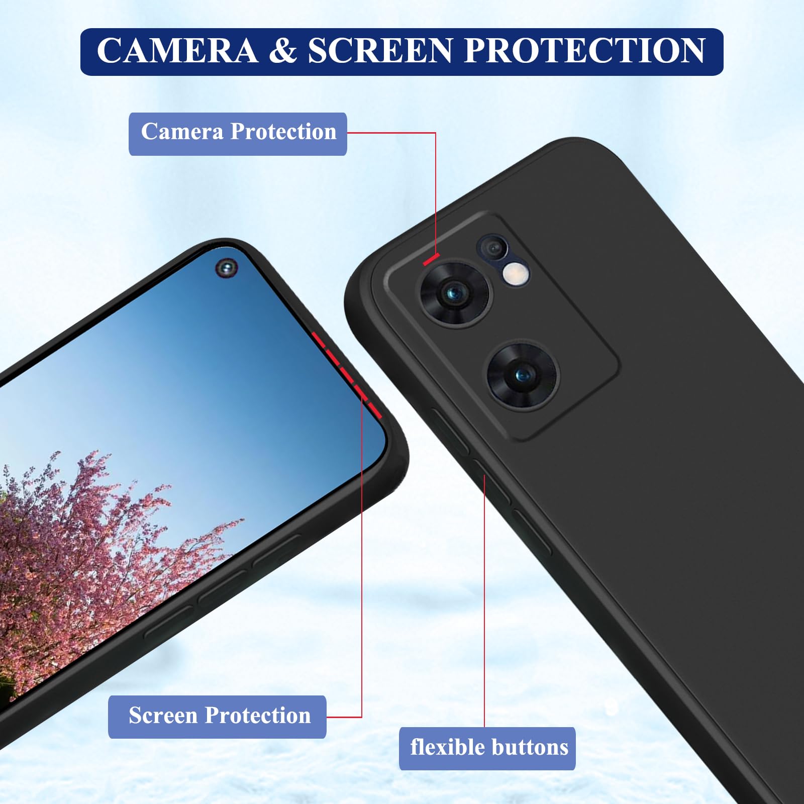 Custodia per OPPO Reno 8 Pro Sottile Rosa, Setosa al Tatto per