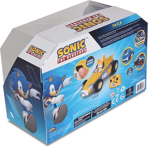 Miniatura 5 de Sonic Racing RC: Tails The Fox - NKOK (603), auto a control remoto de 2.4 GHz con Turbo Boost, con licencia oficial de Sega Sonic The Hedgehog,