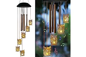Enchanting Solar Owl Wind Chimes: A Symphony of Light and Harmony