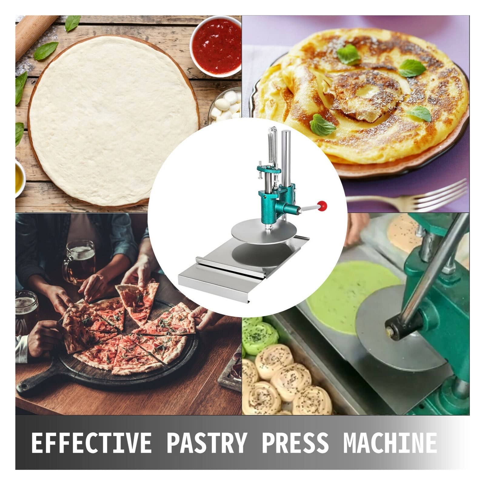 Ciasto na pizzę ze stali nierdzewnej ręczna prasa domowa prasa do pizzy narzędzia kuchenne (7,8 "(20 cm))