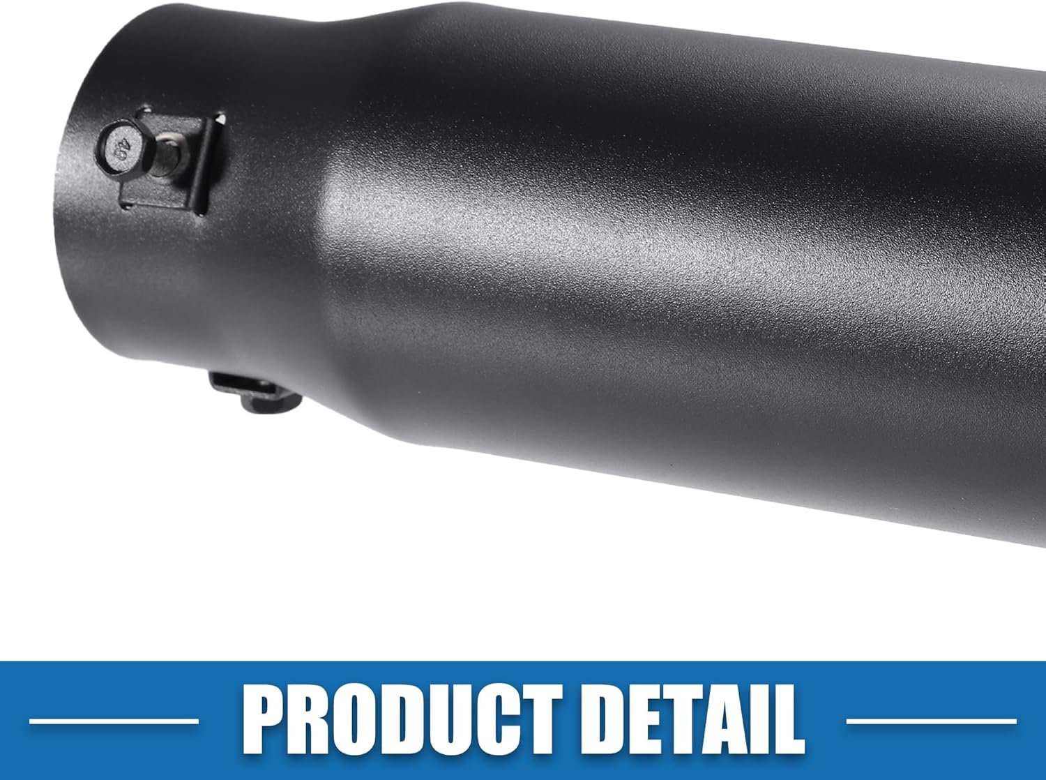 Car Truck Exhaust Tip Tail Pipe Adjustable 1.06-2.17 Inch Inlet 2.64Inch Outlet 8.7Inch Length Bolt-On Muffler Tip Stainless Steel Black