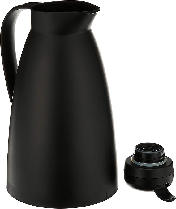 Alfi Glass Vacuum Frosted Plastic Carafe, 1 L, Black (AG2800BK2)