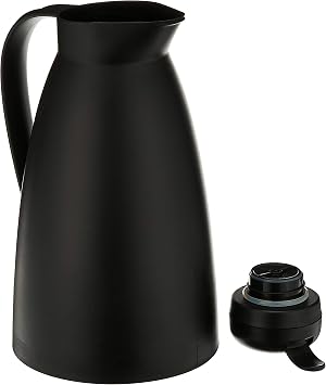 Alfi Glass Vacuum Frosted Plastic Carafe, 1 L, Black (AG2800BK2)
