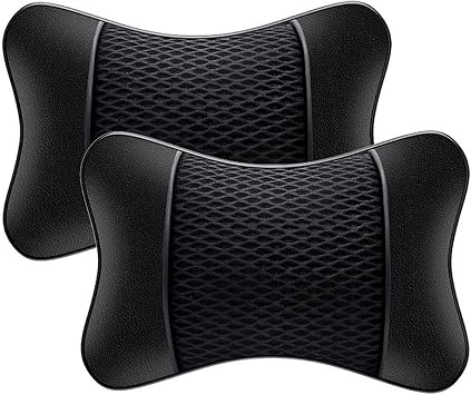 Headrest Pillow Car Seat for DS 3 Hatchback 2016 2017 2018,Neck Pillow for car,Ergonomic Memory Foam headrest,Breathable Removable Cover,Universal,A/Black