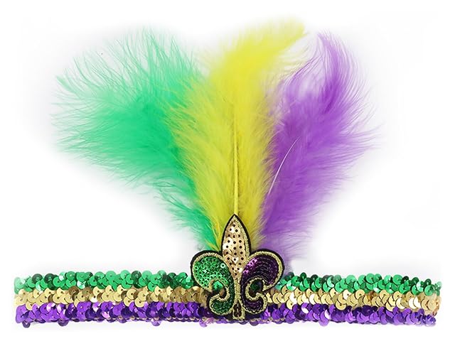 Ulalaza Carnaval Pluma Tocado Showgirl Diadema Rugiente 20s 1920s Flapper Head Band Vintage Gatsby Accesorios…