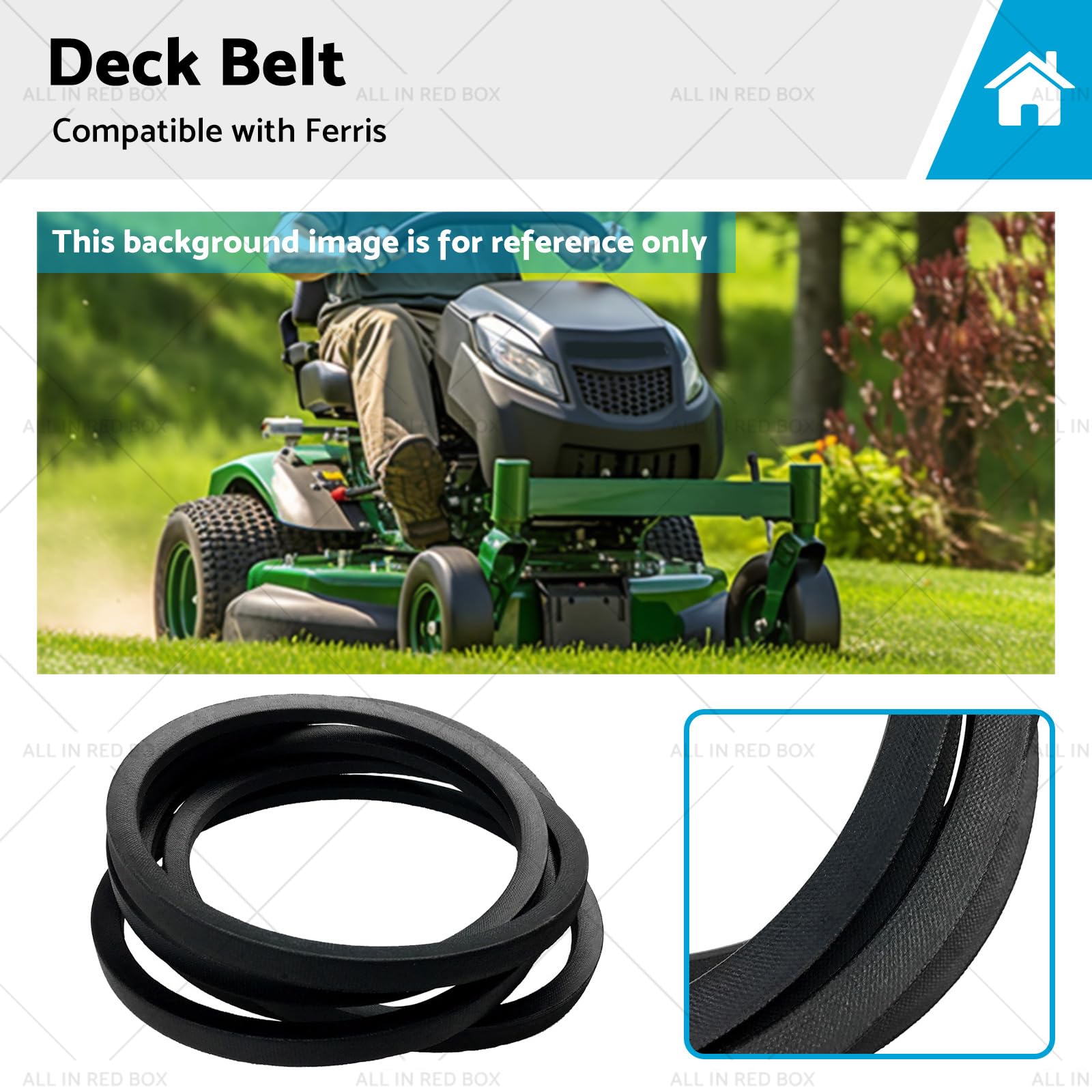 Deck Belt Fits Ferris 5103870 5103390 61 In Cut Deck - Foto 4