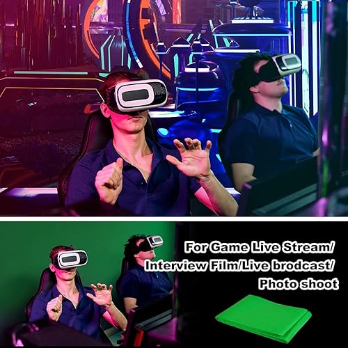 Miniatura 6 de Fondo de pantalla verde grande de 10 x 12 pies para fotografía, fondo de pantalla verde Chromakey tela de poliéster para sesión de fotos, reuniones