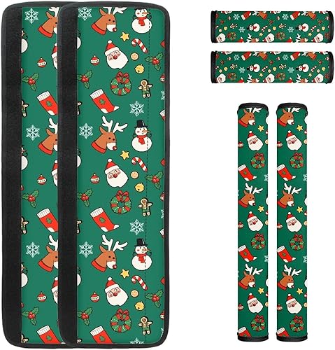 Cubiertas de mango de refrigerador de Navidad, 6 unidades, ciervos, Papá Noel, para cocina, nevera, microondas, horno, estufa, lavavajillas,