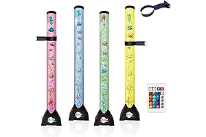 Sparkling 4FT Sensory Play LED Water Bubble Tube Lamp with 20 Color-Changing Night Light Effects