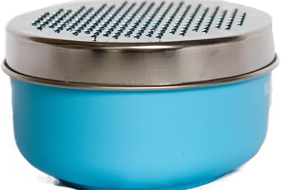 YAKCAM Cheese Grater with Container Bowl, 4-Pc Shredder and Zester