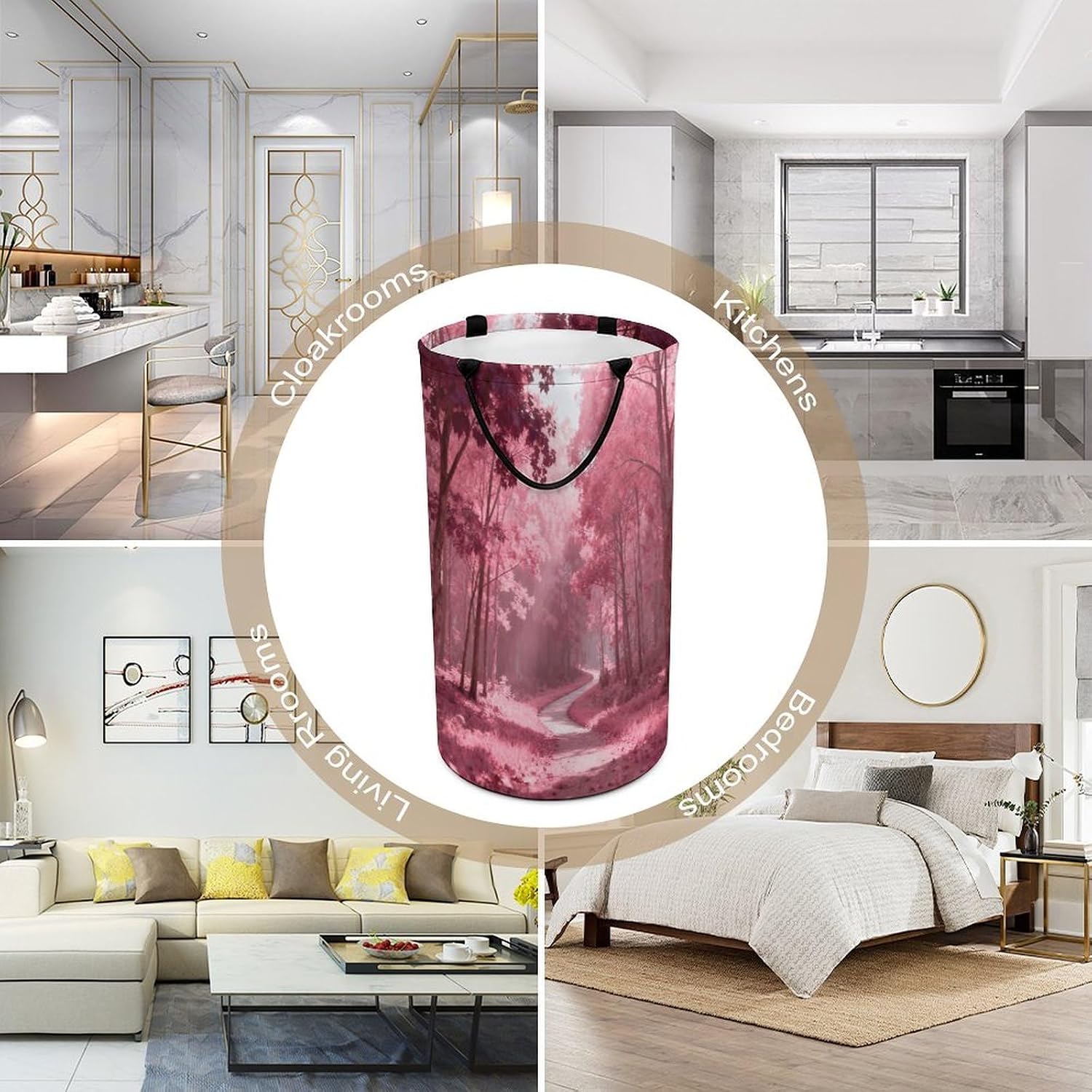 Dirty Clothes Basket Extra Large 110l Open Top Laundry Hamper With Portable Carry Handles, Foldable Waterproof Clothes Basket Spacious Laundry Bag For Bedroom Bathroom Laundry Room Dorm