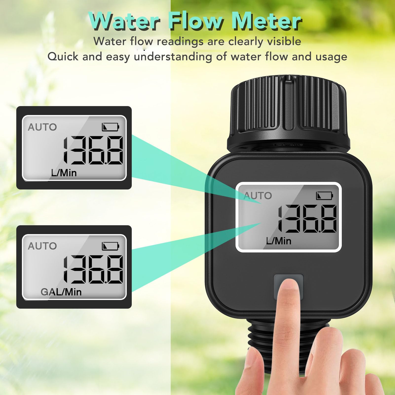 Misuratore Portata Digitale Per Liquidi - Alta Precisione, Filettatura 1 Pollice, Per Acqua Olio Benzina
