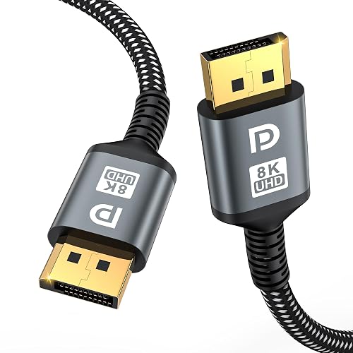 16K DisplayPort Cable 2.1 6.6FT 2 Pack