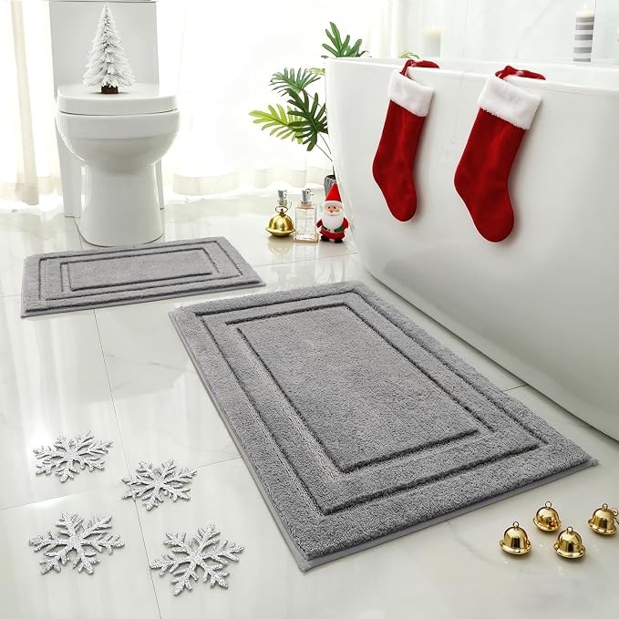 HOMEIDEAS Bathroom Rugs Sets 2 Piece