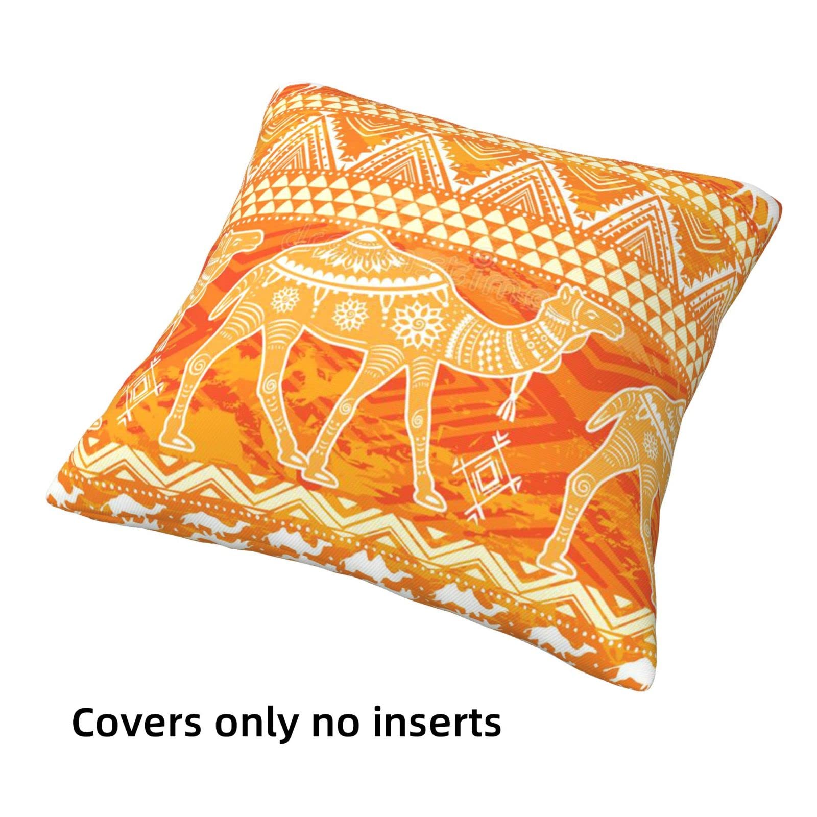 Amazon.co.jp: キャメル クッションカバー 45x45cm装飾枕カバー 4枚