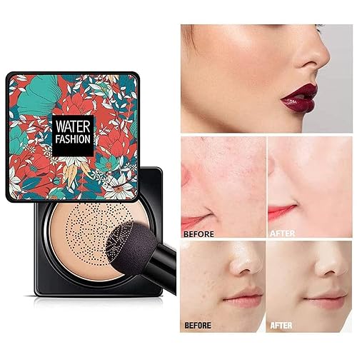 Lovelycat Mushroom Head Air Cushion CC Cream Concealer Foundation Stick Moisturizing Concealer Lasting Brightening Liquid Foundation for All Skin Even Skin Tone Makeup Base For Hides Face (A-2PC)(A-2PC,1 Fl Oz (Pack of 1))