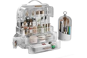 Covered Makeup Organizer for Countertop: A Space-Saving Solution