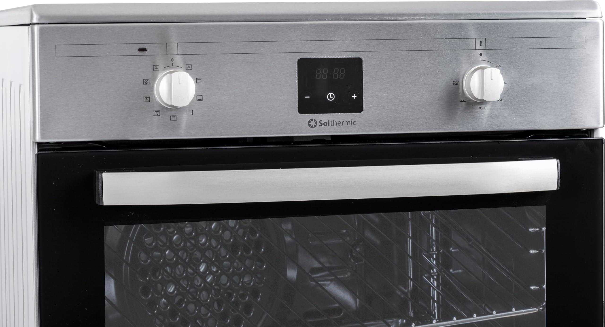 INDUCCION SOLTHERMIC COCINA VTI60 ACERO INOXIDABLE/HORNO GRAN CAPACIDAD CON TURBO 60L / FUNCIONES BOOSTER, ALTA POTENCIA, CALENTAMIENTO RÁPIDO / 3 ZONAS (1 GRAN ZONA) / BAJO CONSUMO (A)