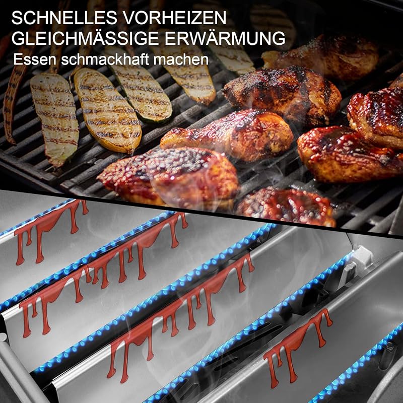 Vnierxful rozsdamentes acélból készült grill aroma sín Weber Spirit 300 sorozathoz