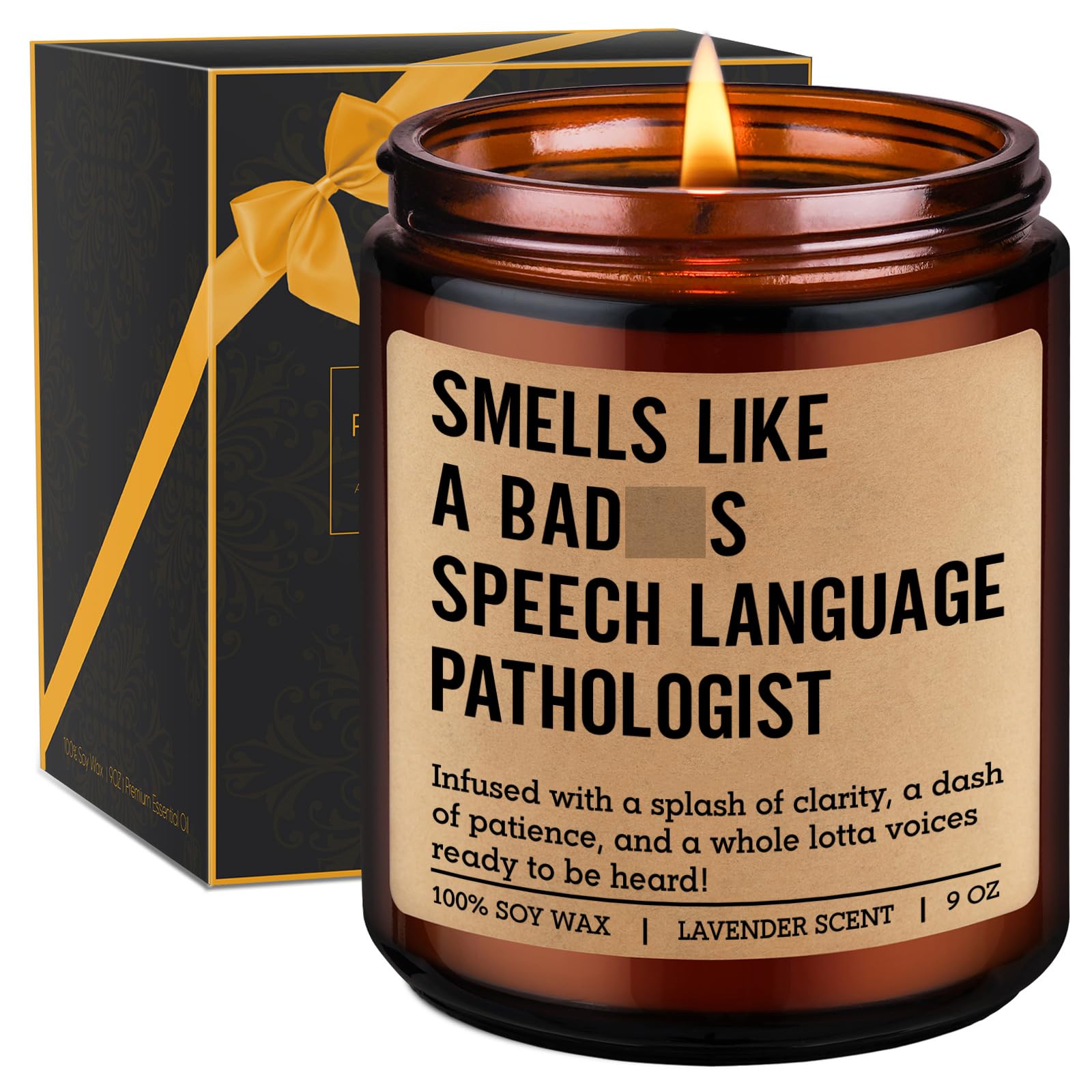 GSPY Candle, Speech Language Pathologist Gifts, SLP Gifts - Therapy Appreciation Present for Speech Therapist, Pathologist, Teacher - Mothers Day, Birthday, Graduation Ideas for SLP Student, Women