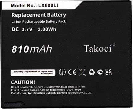 Replacement Battery for Eartec HUB, Hub Systems, Ultralite,fits Part No LX600LI, 3.7V 810mAh / 3.00Wh
