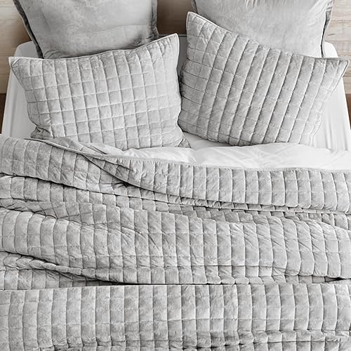 Miniatura 209 de RECYCO - Juego de edredón de terciopelo ligero, ropa de cama con edredón acolchado de gran tamaño y 2 fundas de almohada a juego, para usar todo