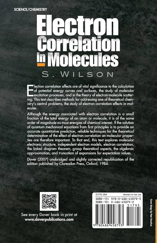 Electron Correlations in Molecules〜第３版 Electron Correlation in Molecules (Dover Books on Chemistry): S