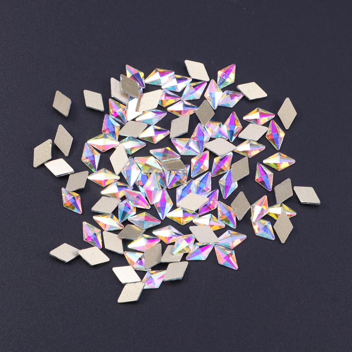 minkissy 300piezas Imitación De Cristales Para Uñas Gemas Forma De Rombo De Accesorios Brillantes Para Arte De Uñas Manualidades y Decoración De Teléfonos