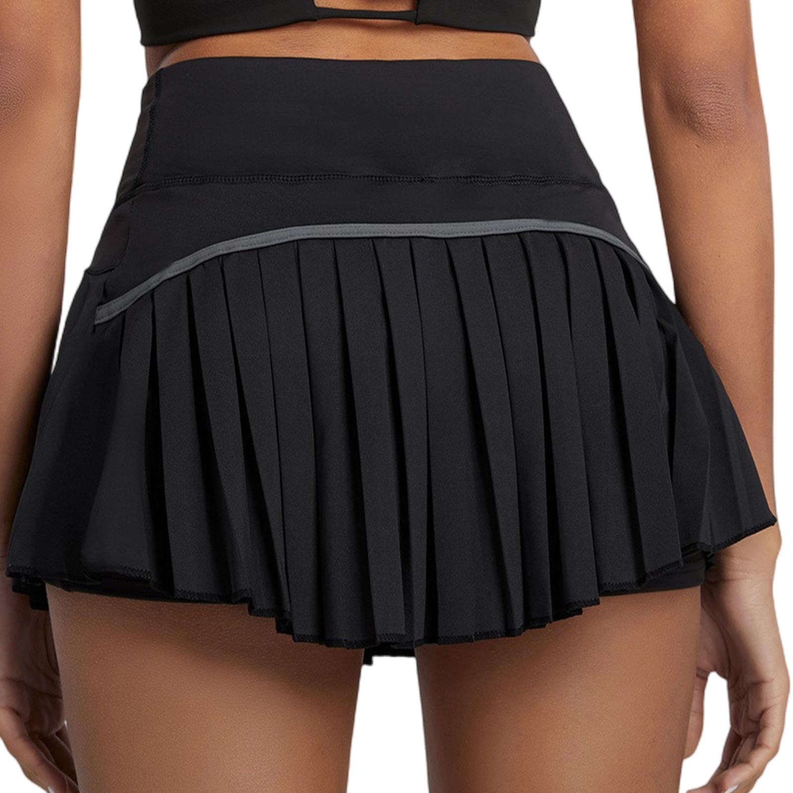 Falda de tenis para correr, plisada, pantalones cortos de fitness con bolsillo, cintura alta, A-c, 44