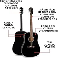Vista 2 de Fender CD-60S Dreadnought - Guitarra acústica con 2 años de garantía, color negro