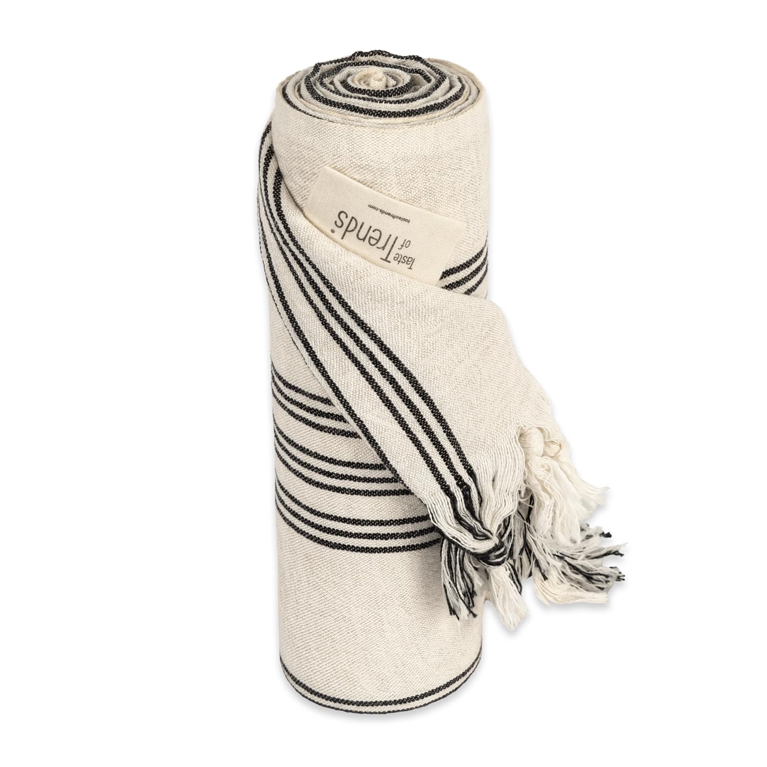 Taste of Trends Natura Turkish Peshtemal Towel - Luxury Ecofriendly 70% Raw Cotton 30% Linen Blend – Soft, Quick Dry, Absorbent - Oversize - Beach
