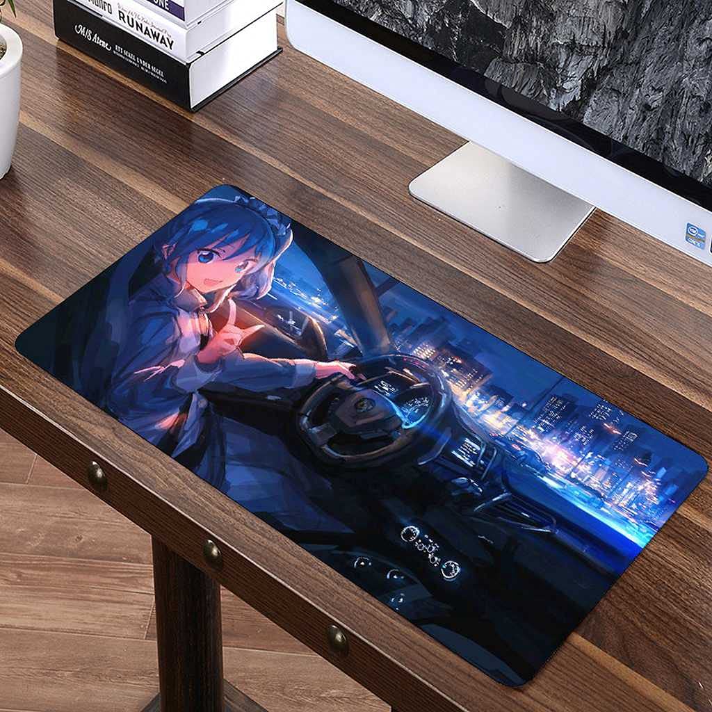 Tapis de souris gaming bleu 3D avec revers caoutchouc de qualité - 7