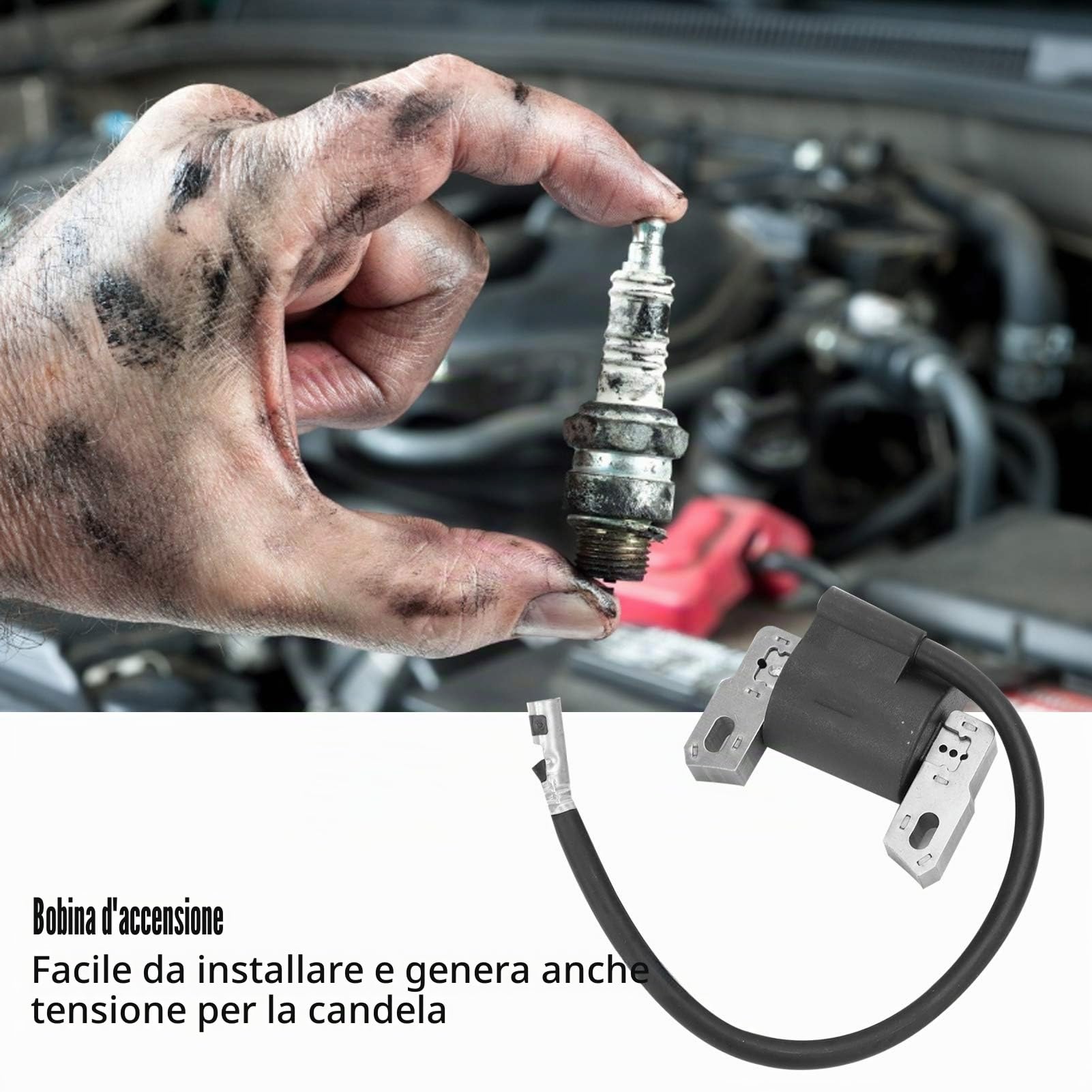 590455 Tagliaerba Briggs Bobina di Accensione Modulo di Accensione Bobine Sicuro per 590455 7993 82 793354 792631