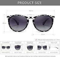 Vista 5 de SUNGAIT Gafas de sol redondas vintage para mujeres y hombres, estilo clásico retro