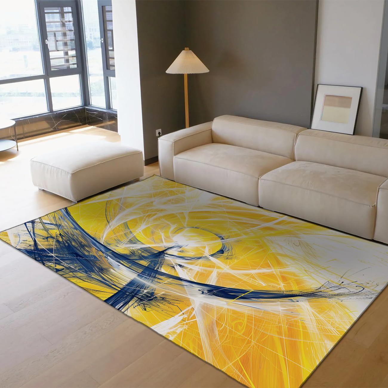 Tapis antidérapant doux pour salon de chambre : fini les chutes et les taches
