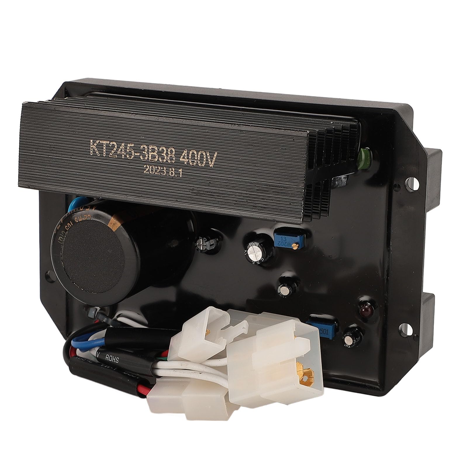 Regulador de Voltaje del Generador KT245 3B38 400V, Estabilizador de Voltaje Automático Lineal para Generador de Gasolina, con Fácil Instalación y Condensadores de Alta