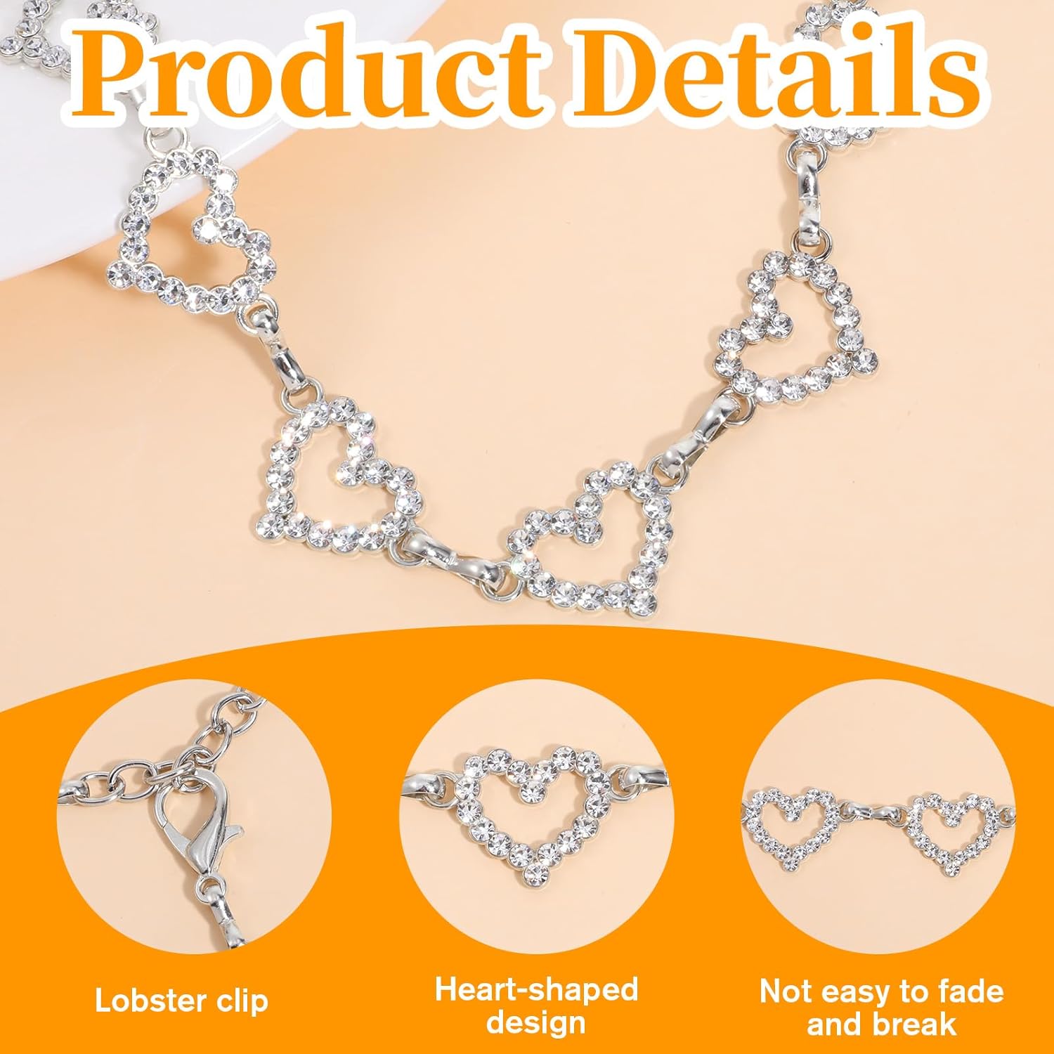 Larrel Waist Chain,Pants Chain Heart Multilayer Belt Chains Belts for Women Fashion Rhinestone Silver and Gold Metal Waist Belt Accessories for Flower Girl Dresses Jeans - Image 2
