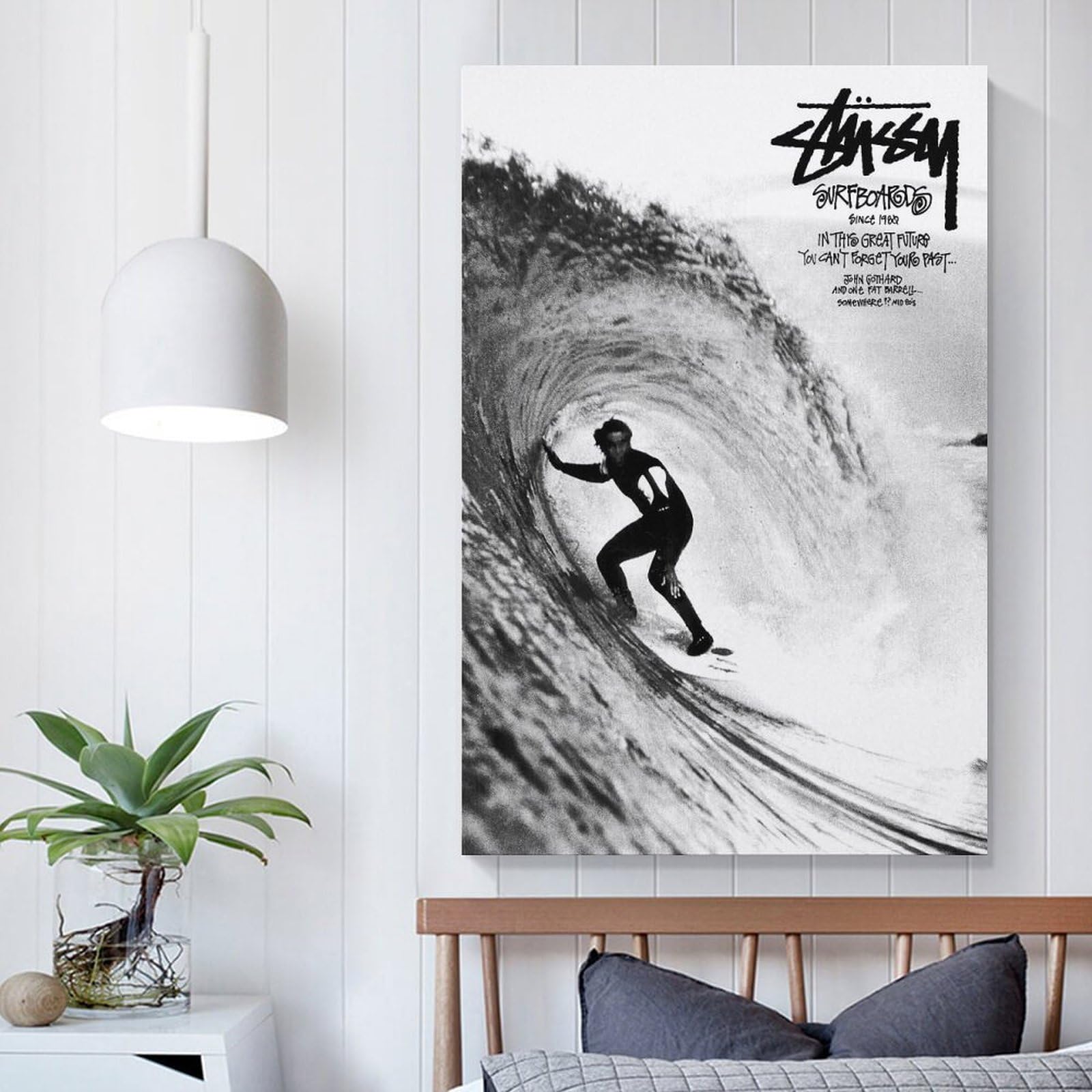 ESyem Stussy Black White Vintage Poster Canvas Art Prints Poster