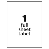 Avery Full-Sheet Printable Shipping Labels, 8.5" x 11" Customizable Stickers, White, 25 Blank Mailing Labels, Great for Mailing, Shipping, Organizing, and More (5265) – view 5