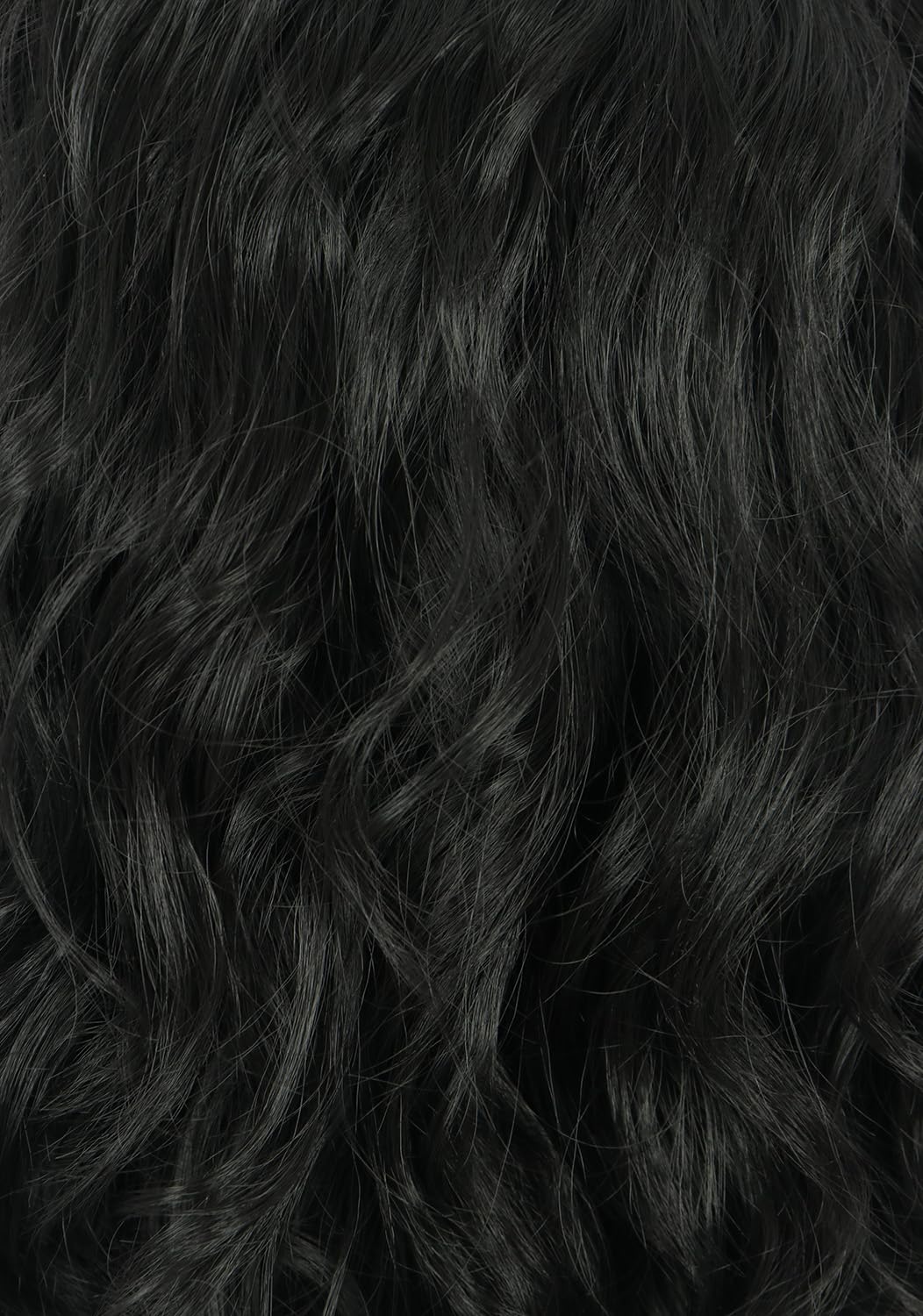VGbeaty 70s 80s Punk Rocker Party California Wig Men Women Long Wave Black Halloween Costume Cosplay Wig