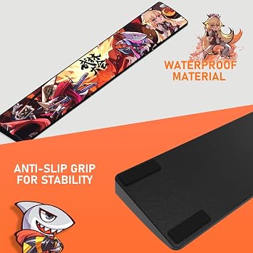 AJAZZ Cartoon Keyboard Wrist Rest Made of Memory Foam with Nonslip Rubber Base for Comfort and Pain Relief, Lightweight and Waterproof for Computer Laptop Office